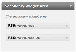 Widgets Per Language Widget Area