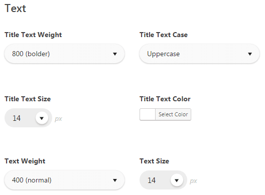 Theme options footer typography - settings