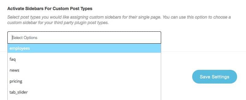 Custom Sidebars for Custom Post Types
