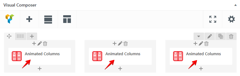 Animated Columns Shortcode - animated columns