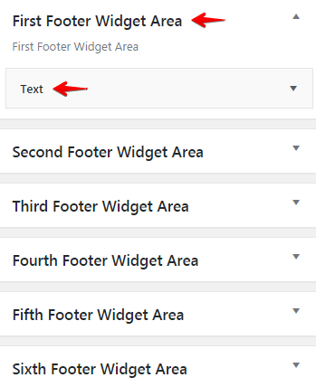 Configuring logos - Footer Widget Areas