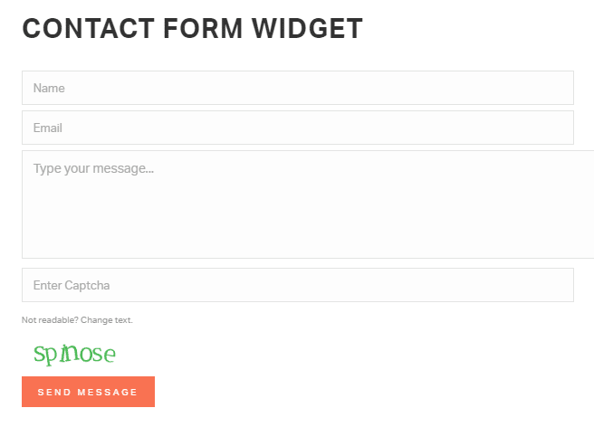 contact form widget
