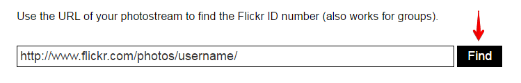 Flickr feeds shortcode - flickr ID