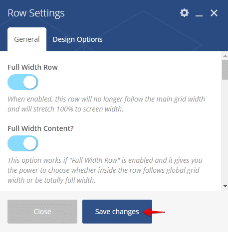 Displaying blog posts - row settings