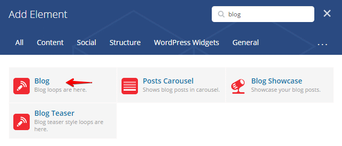 Displaying blog posts - add element