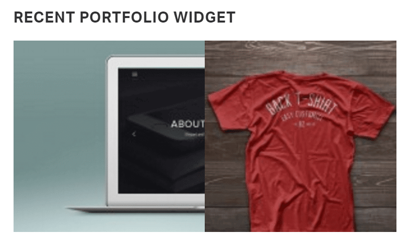 Recent portfolios widget - front end