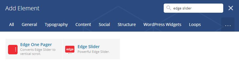 edge slider shortcode