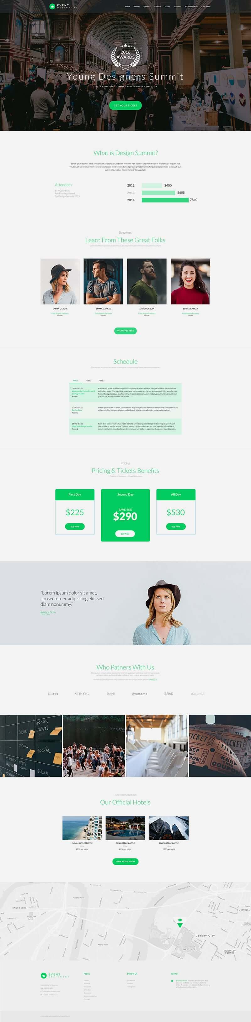 free Event website template Full Page