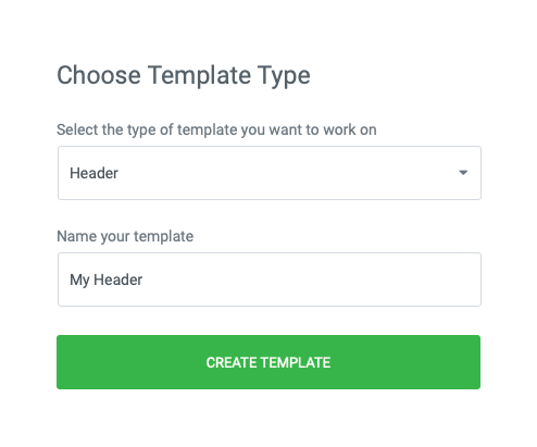 Custom Header Choose Template