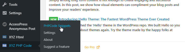 Custom Code Snippets in WordPress - PHP Code Snippets