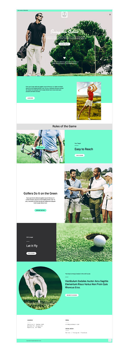 Color Golf Tips for your Next Sports Website
