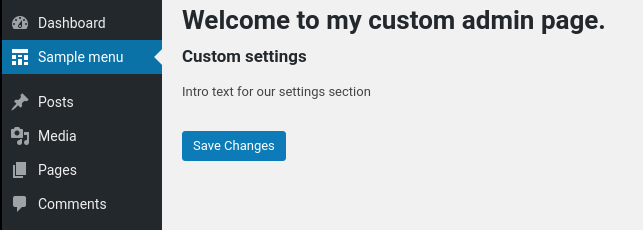 Custom Setting Page in WordPress 1