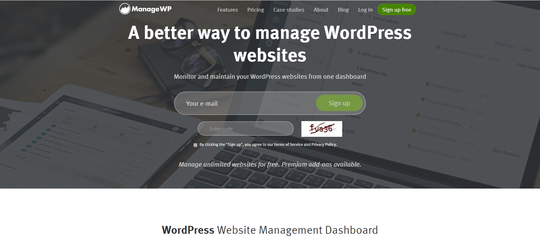 manage multiple WordPress sites - ManageWP